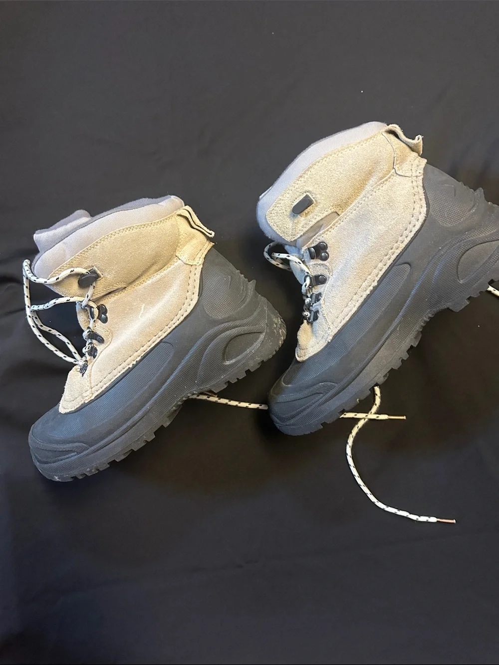 Itasca Kids Taupe and Gray Insulated Lace-Up Winter Boots-thinsulate